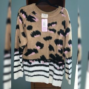 Cheetah/leopard print sweater